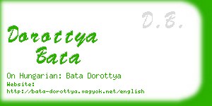 dorottya bata business card